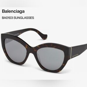 Balenciaga Brown Tortoise Sunglasses